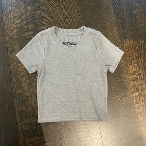 Gray Livi Ribbed T Shirt